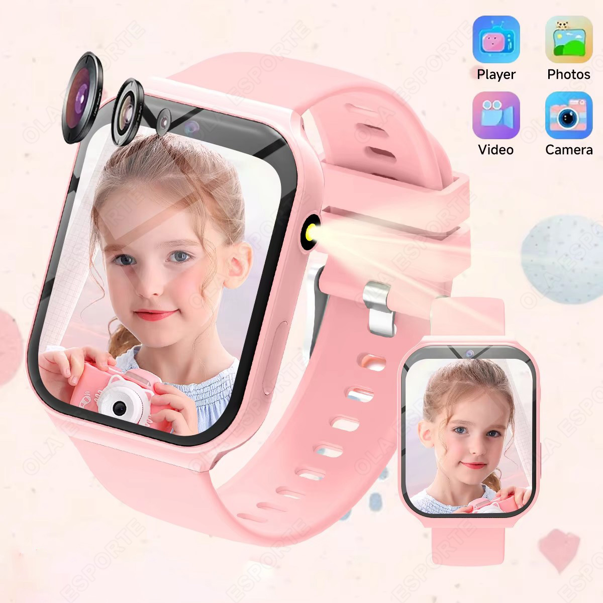 Smartwatch Watches Birthday Gift For Boys - 어린이용 신형 스마트워치 HD 카메라 플래시라이트