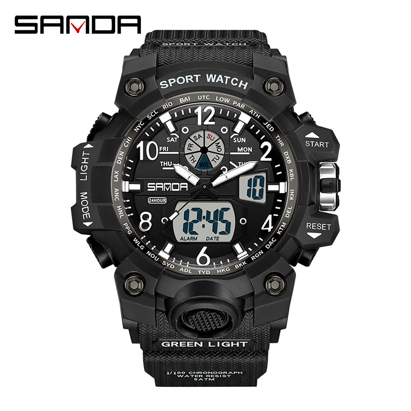 Solar Powered Watch - 패션 산다 브랜드 청소년 군사 스포츠