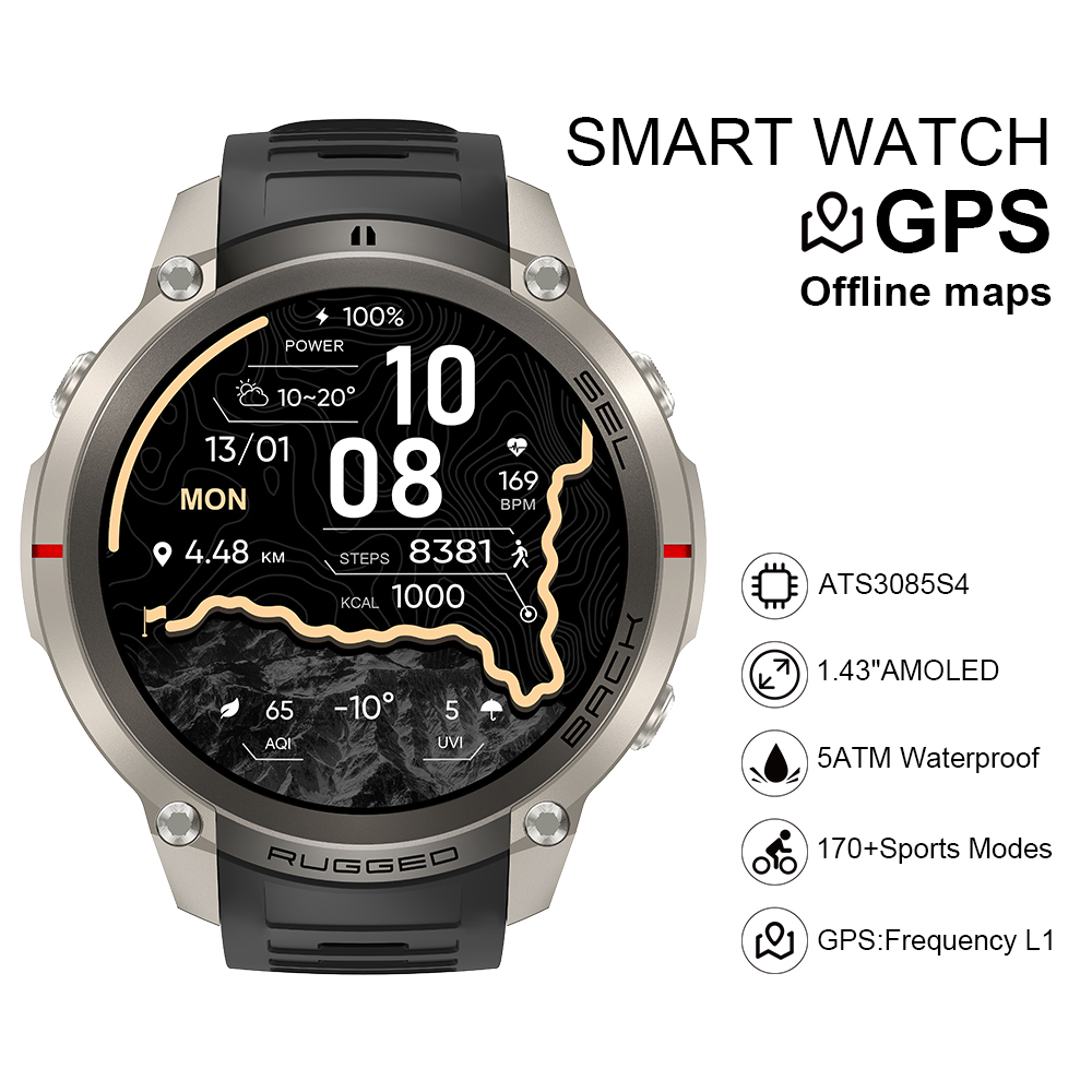 Smartwatch Watches Smart - 2026 DM59 스마트워치 오프라인 지도 내장