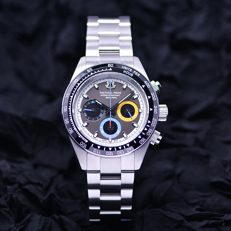 Solar Powered Watch - 전술 개구리 남자 시계 스테인레스 스틸