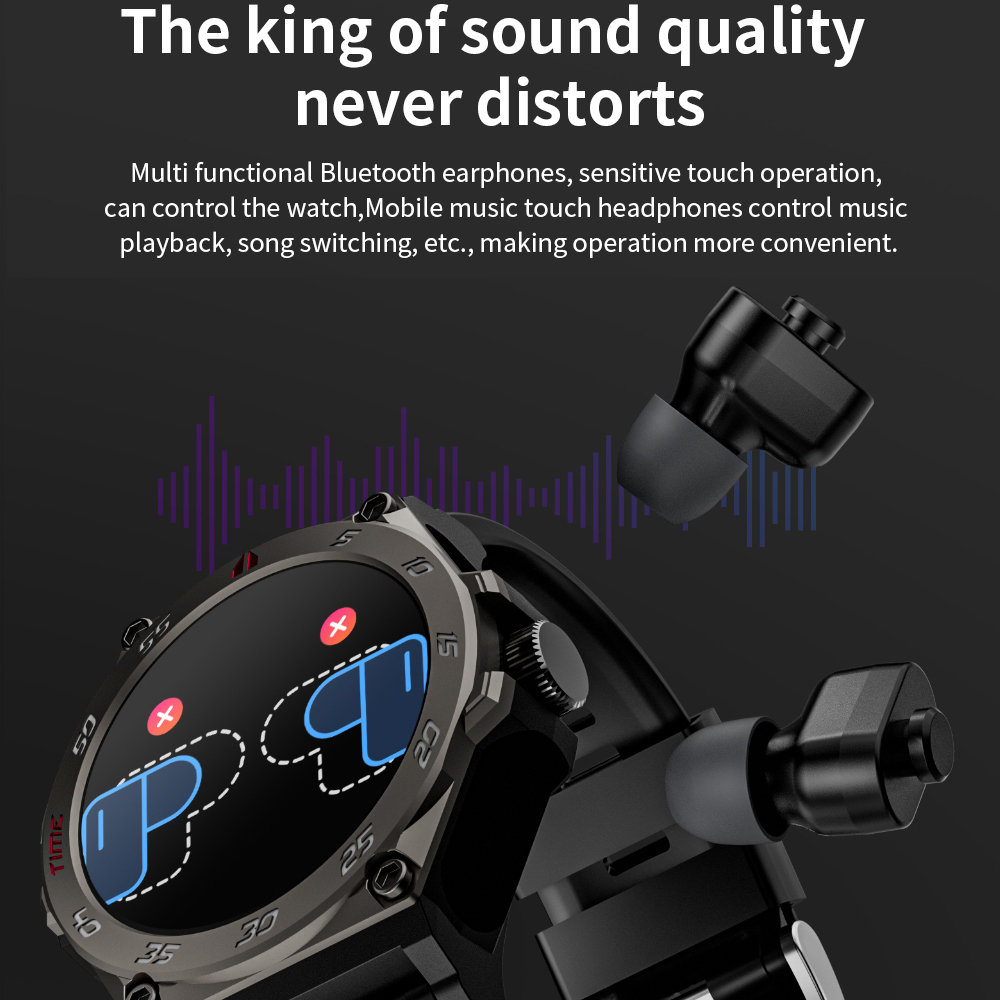 1.53인치 남성용 2 in 1 TWS 노이즈 감소 헤 - Smartwatch Noise Watches For Women 리뷰 및 가격