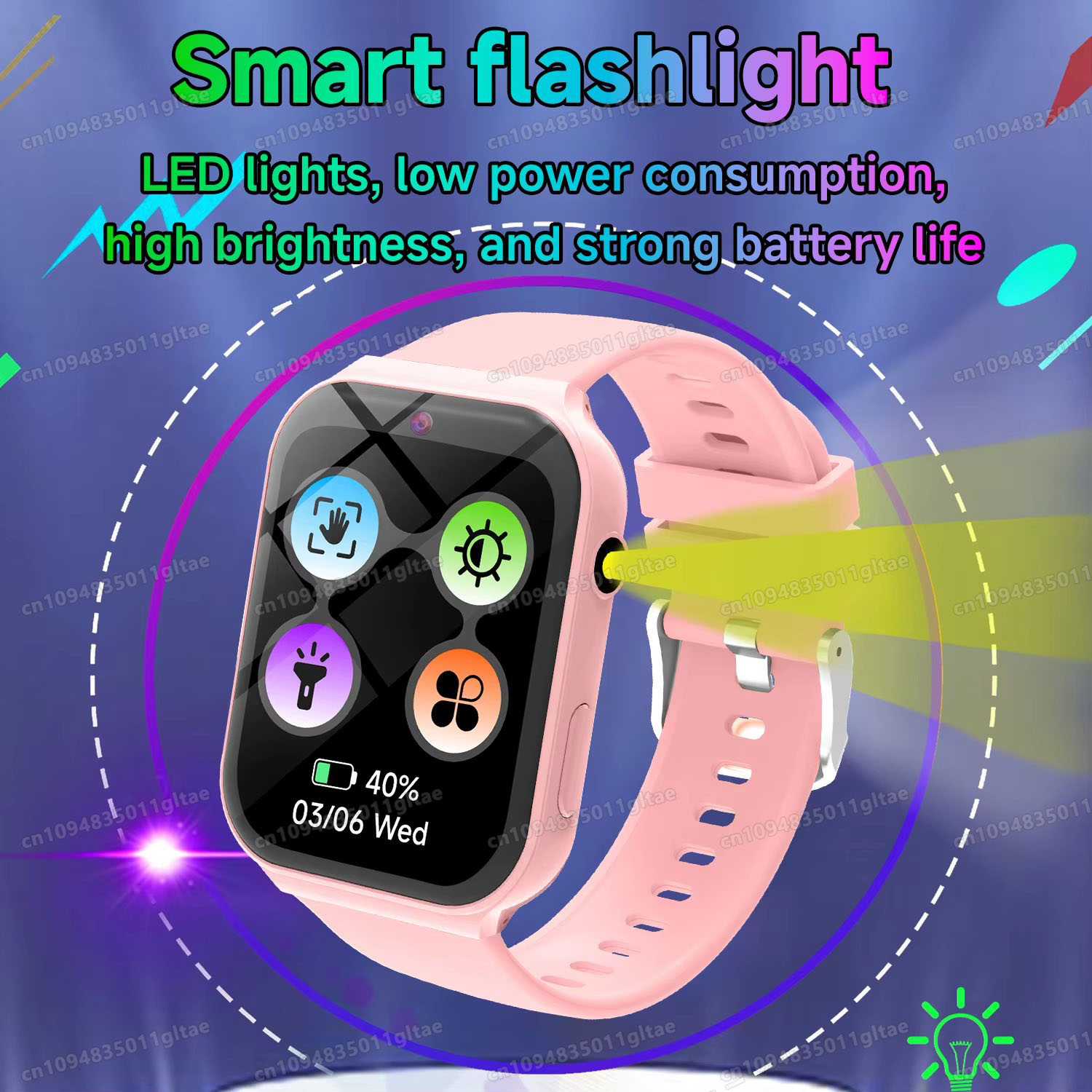 어린이용 새로운 스마트워치 HD 카메라 플래시라이트 학 - Smartwatch Watches Birthday Gift For Boys 리뷰 및 가격
