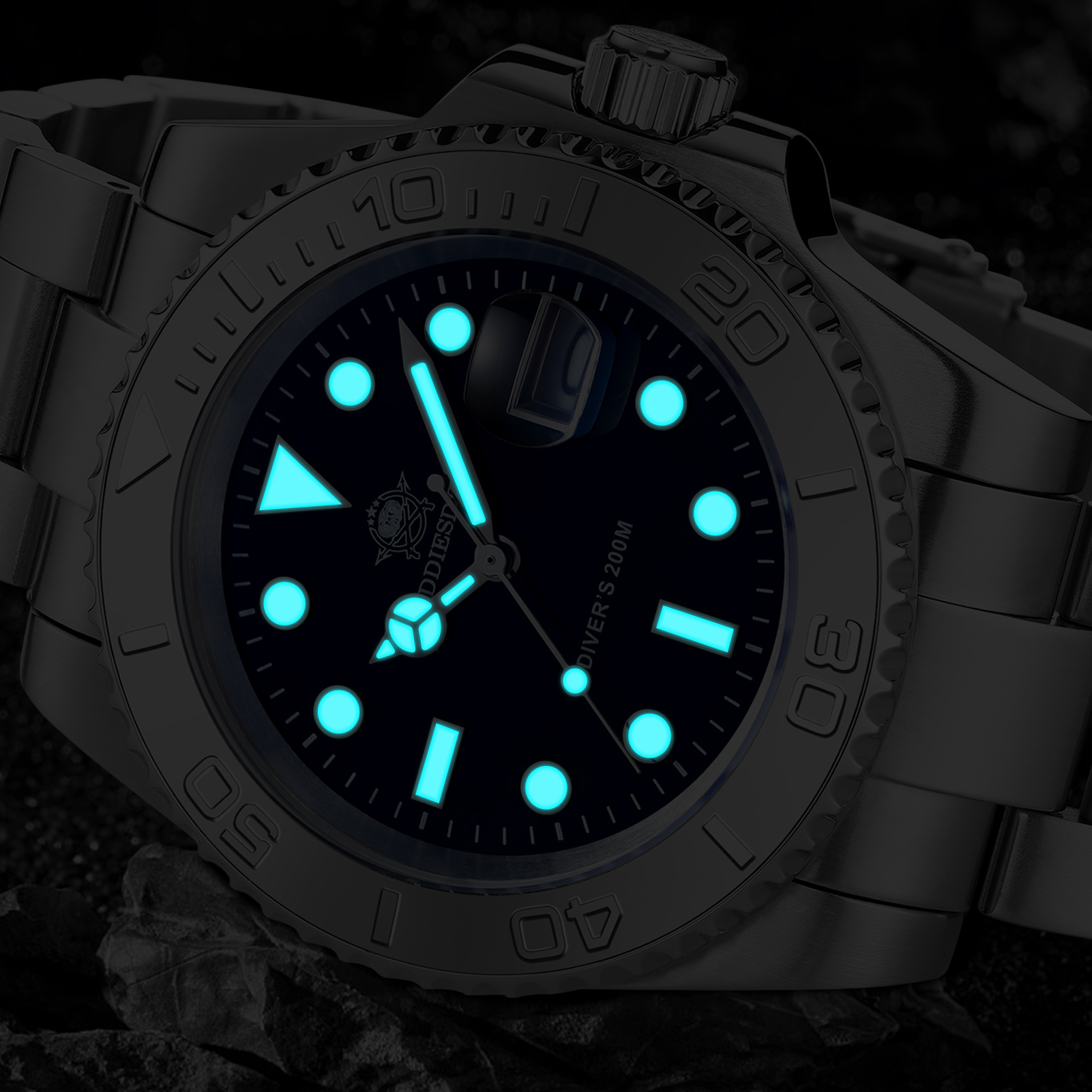 ADDIESIDVE 남성용 스테인리스 스틸 시계, 다이 - Solar Powered Watch 리뷰 및 가격