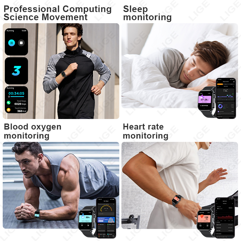 LIGE 오리지널 스마트워치 남녀공용 무선 통화 음성  - Smartwatch Health Watches For Women 리뷰 및 가격
