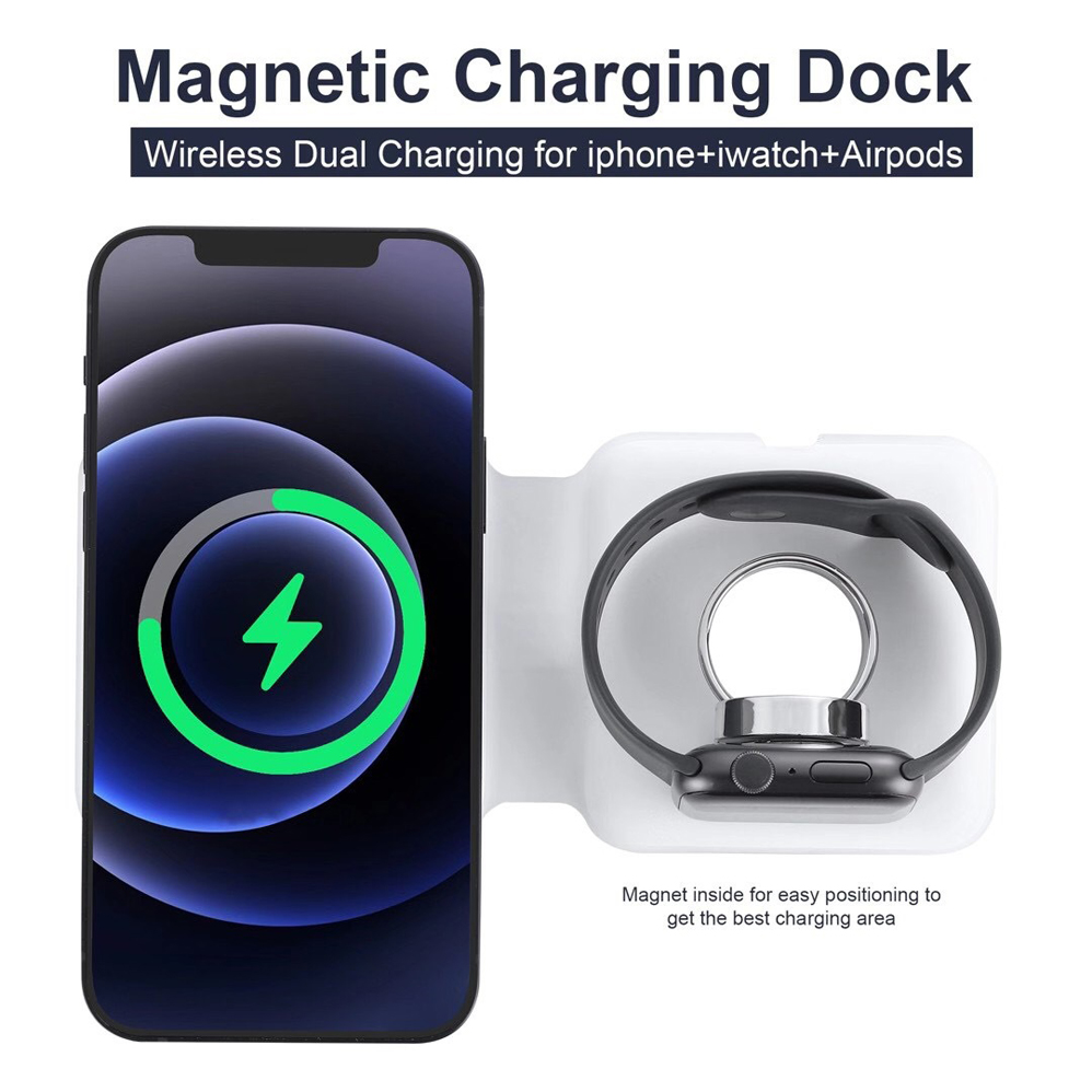 2IN1 Magsafe  duo 자기 무선 충전기 도크 - Watch Watch Xs 리뷰 및 가격