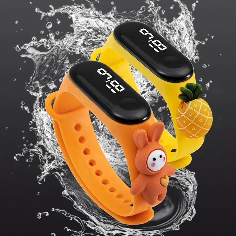 방수 어린이 스마트 터치 LED 시계 만화 작은 동물  - Smartwatch Watches For Kid Girl 리뷰 및 가격