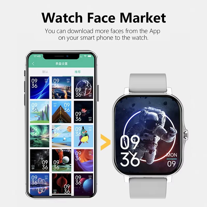 레노버 1.83 방수 스포츠 스마트워치 피트니스 트래커 - Smartwatch Health Watches For Women 리뷰 및 가격