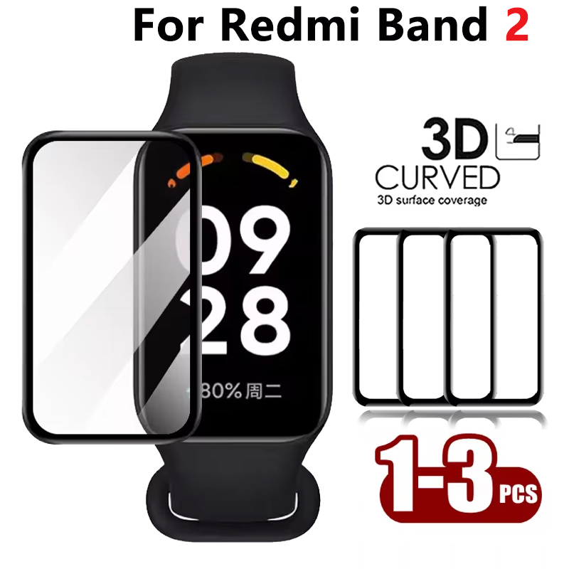 Redmi Band 2 용 1-3pcs 3D 복합 필름 - Smartwatch Watches Xiaomi 리뷰 및 가격
