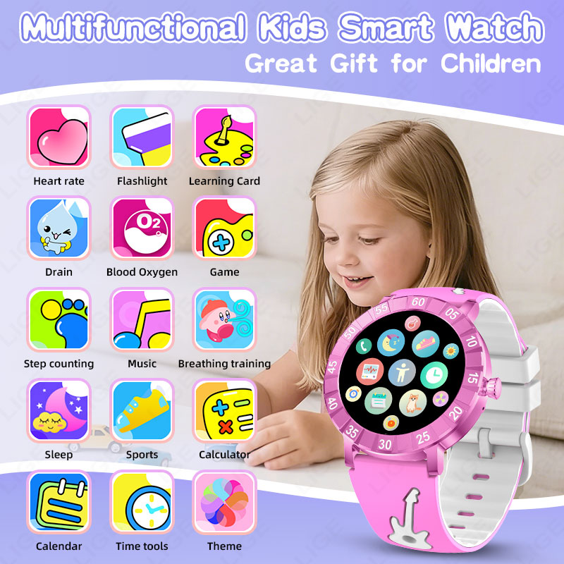 LIGE 소녀용 스마트워치 SOS 어린이 스마트워치 L - Smartwatch Watches Useful Gift For Boys 리뷰 및 가격
