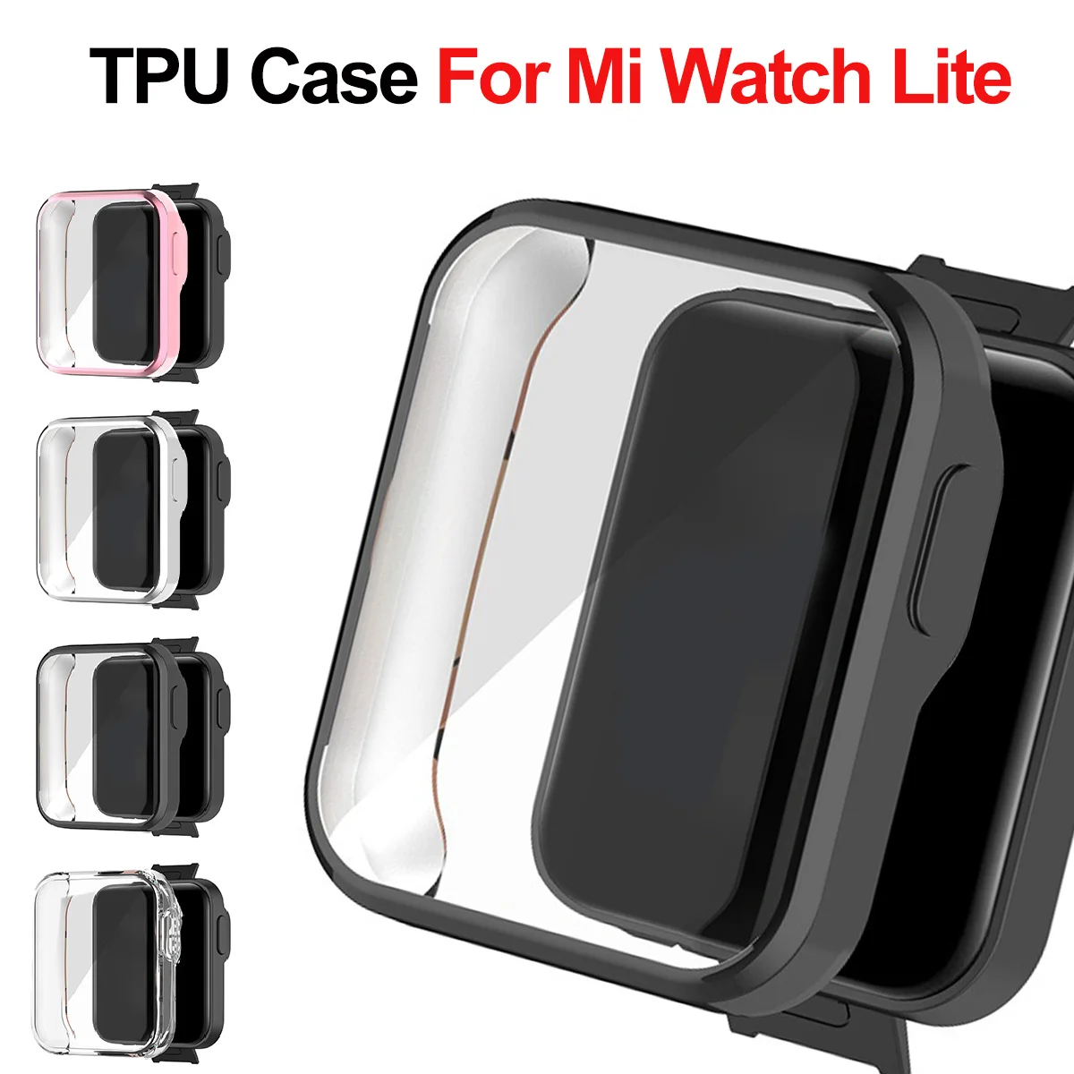 Xiaomi Mi Watch Lite 용 케이스 Red - Smartwatch Watches Xiaomi 리뷰 및 가격